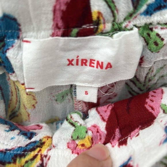 Xirena Paxtyn Floral Pattern Gauzy Drawstring Capri Ankle Pant Bohemian Floral S - Picture 6 of 7